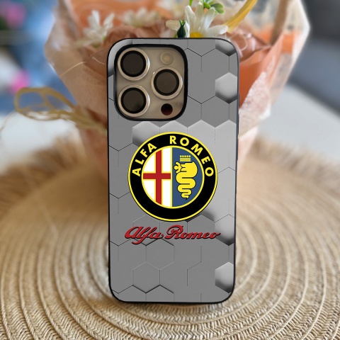 Alfa Romeo iPhone Protector Case with Honeycomb  Design