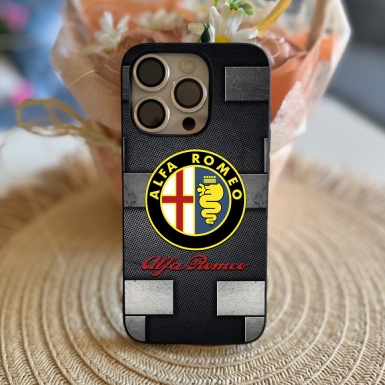 Alfa Romeo Thinnest iPhone Case Gray Stone Plates Design