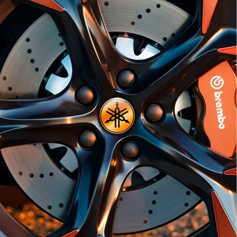 Yamaha Silicone Stickers Dark Metallic Orange