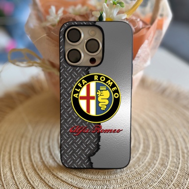 Alfa Romeo Branded iPhone Case Metal Style