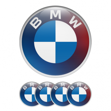 BMW Silicone Stickers Wheel Cap Blue Gradient