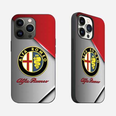 Alfa Romeo Branded iPhone Case Metal Style Base