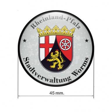 Aufkleber Worms Rheinland Pfalz Fur Nummernschild Plakette