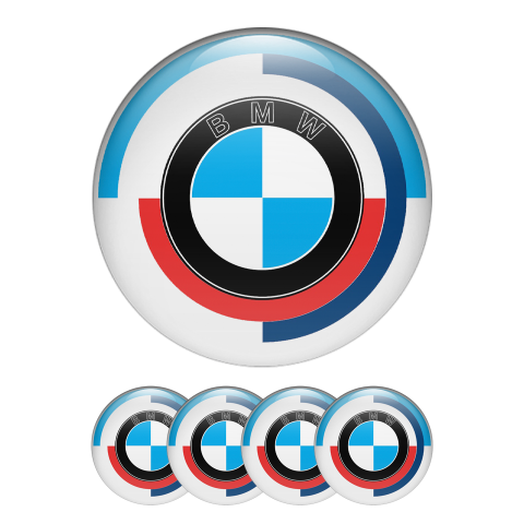 BMW Silicone Stickers Wheel Cap New Old Vision
