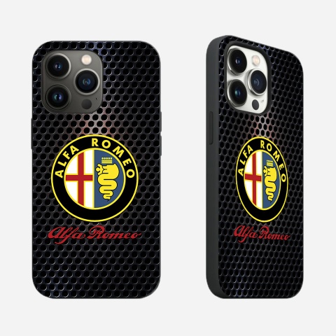 Alfa Romeo iPhone Case Soft Silicone Case with metal Effect 