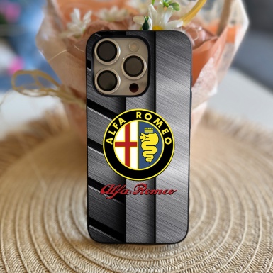 Alfa Romeo iPhone Case Soft Silicone Metal Vision