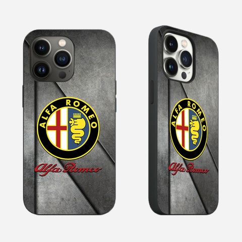 Alfa Romeo iPhone Case Soft Silicone Edition Stone Effect