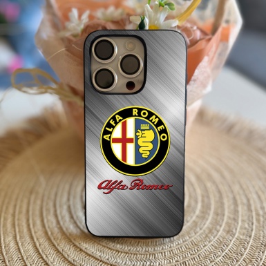 Alfa Romeo Branded iPhone Gray Case Soft Silicone Limited Edition