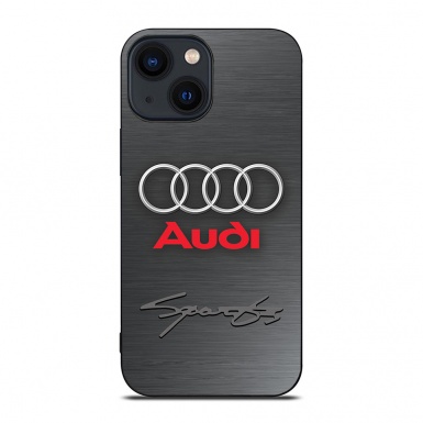 Audi iPhone case dark gray with emblem