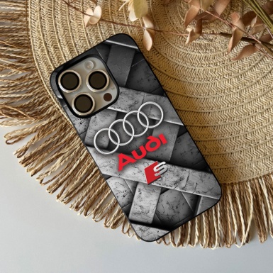 Audi iPhone case with 3D design and emblem