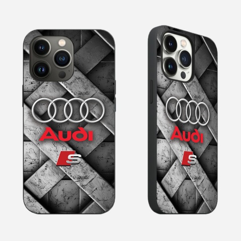 Audi iPhone case with 3D design and emblem