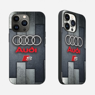 Audi durable iPhone case with metal design