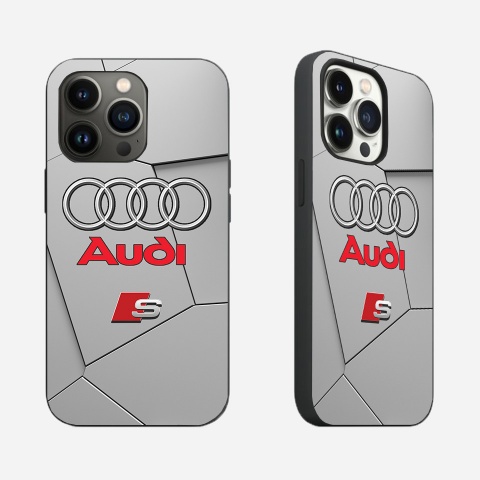 Audi gray iPhone case stylish design 3D