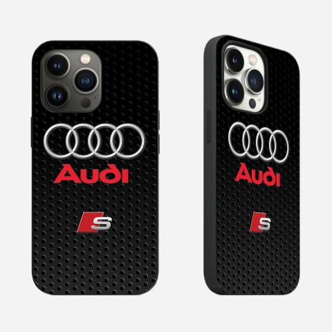 Audi black perforated iPhone case