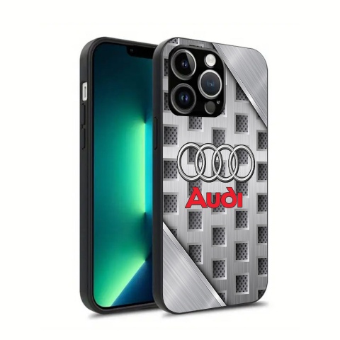 Audi iPhone case gray design with logo