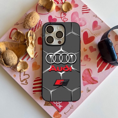 Audi honeycomb style iPhone case with logo