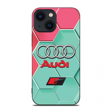 Audi multicolor iPhone case with logo