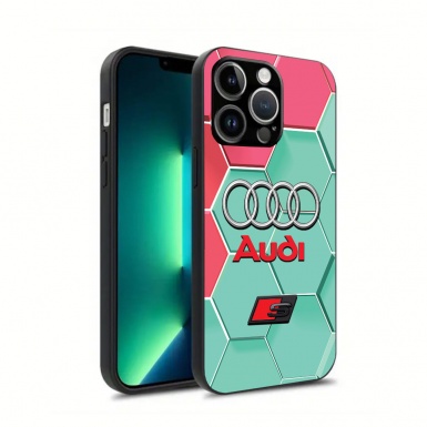 Audi multicolor iPhone case with logo