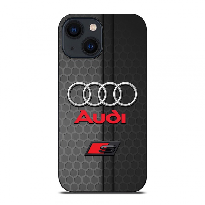 Audi iPhone case iridescent gray with logo