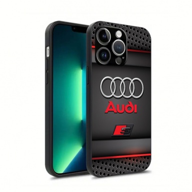 Audi Shockproof back for iPhone black with logo