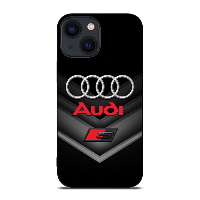 Audi iPhone case black and gray with logo