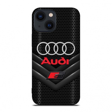 Audi iPhone case background black honeycomb with logo