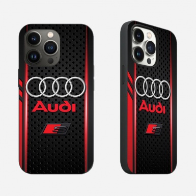 Audi durable iPhone case black and red