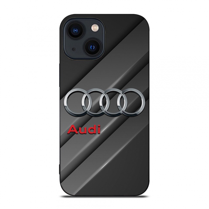 Audi iPhone case with logo, dark gray and black