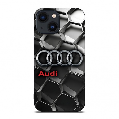 Audi iPhone case 3D background and logo