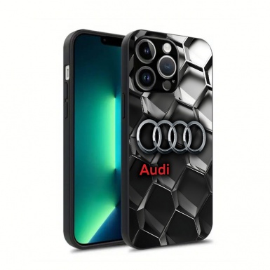 Audi iPhone case 3D background and logo