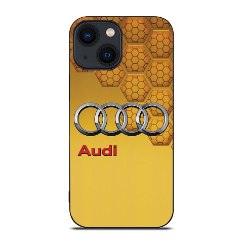 Audi iPhone case design honeycomb yellow