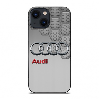 Audi phone case for iPhone honeycomb gray color