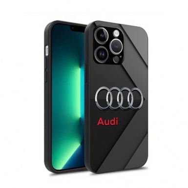 Audi iPhone case black gray with logo