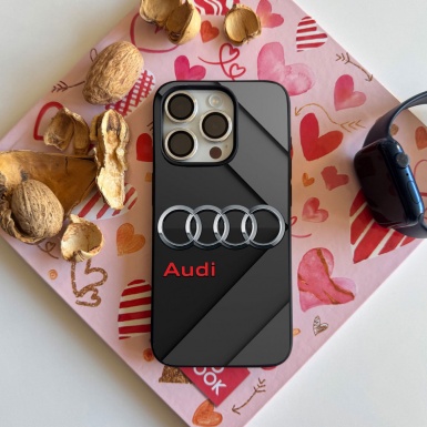 Audi iPhone case black gray with logo