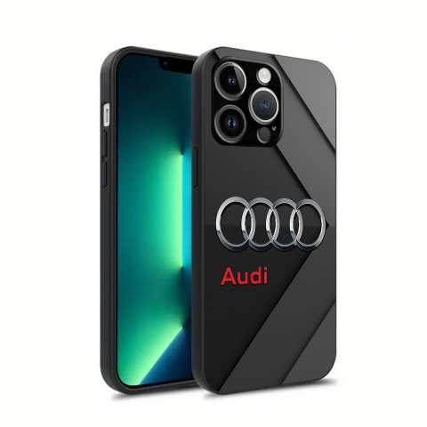 Audi iPhone case black gray with logo