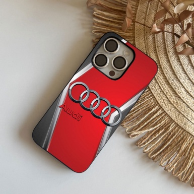 Audi iPhone case design red and gray