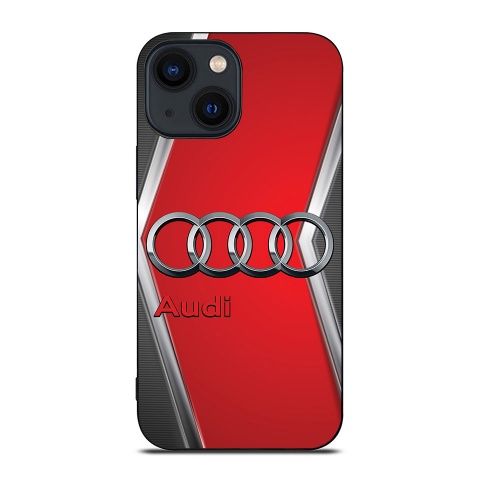 Audi iPhone case design red and gray