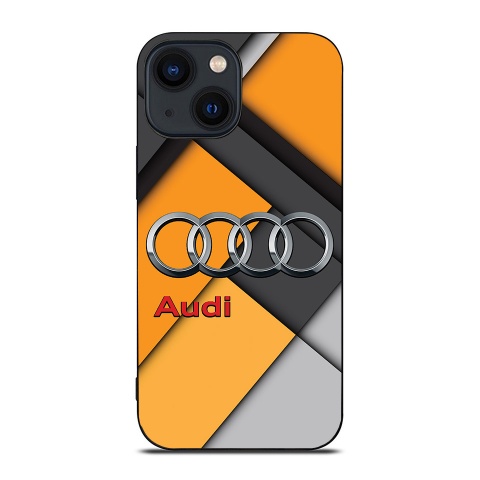 Audi yellow and gray iPhone case with logo