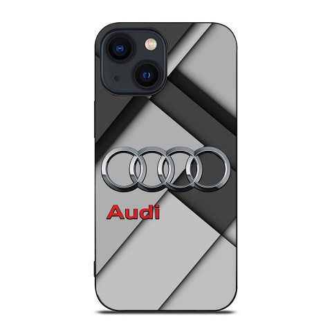 Audi silicone case for iPhone gray with logo