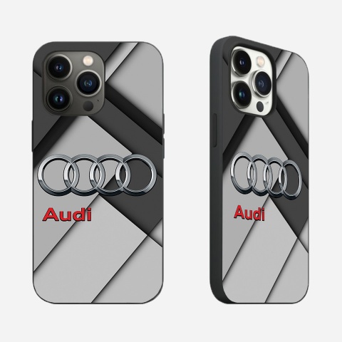 Audi silicone case for iPhone gray with logo