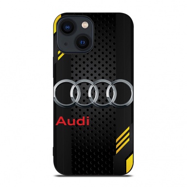 Audi black with yellow iPhone case