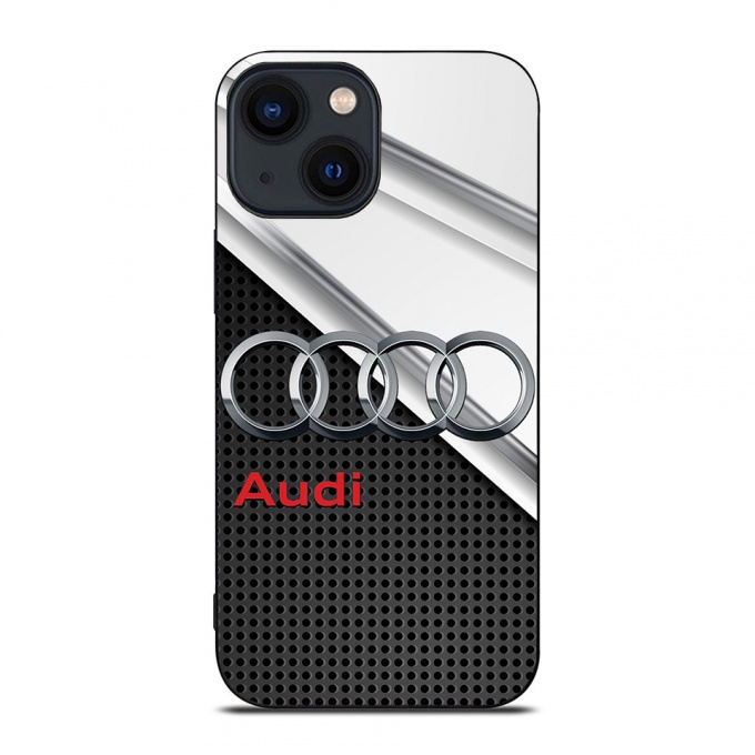 Audi white and black with logo iPhone case