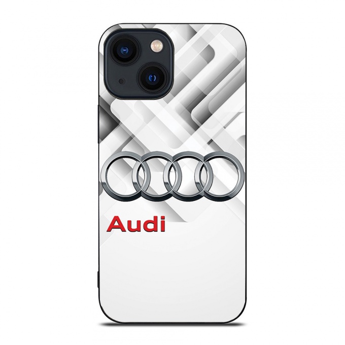 Audi white iPhone case with elements