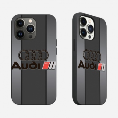 Audi iPhone case dark gray with logo