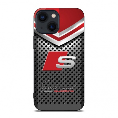 Audi iPhone case black red with logo