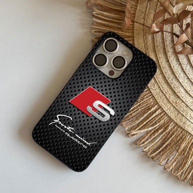 Audi silicone case for iPhone black on elements