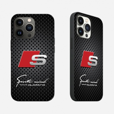 Audi silicone case for iPhone black on elements