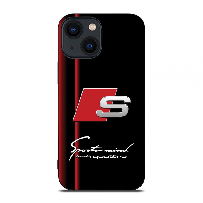 Audi black and red iPhone case with logo