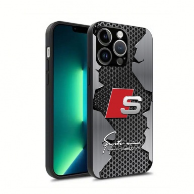 Audi iPhone case design gray honeycomb