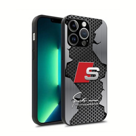 Audi iPhone case design gray honeycomb